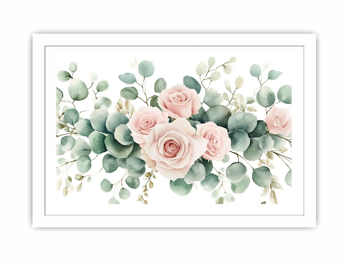 Sage Green Floral  Streched canvas