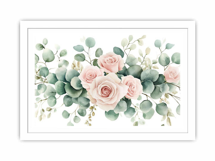Sage Green Floral  Streched canvas