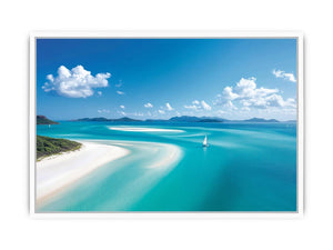 Whitsunday Sandy Beach Framed Print