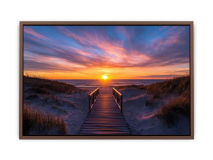 Beach Path Sunset  Poster