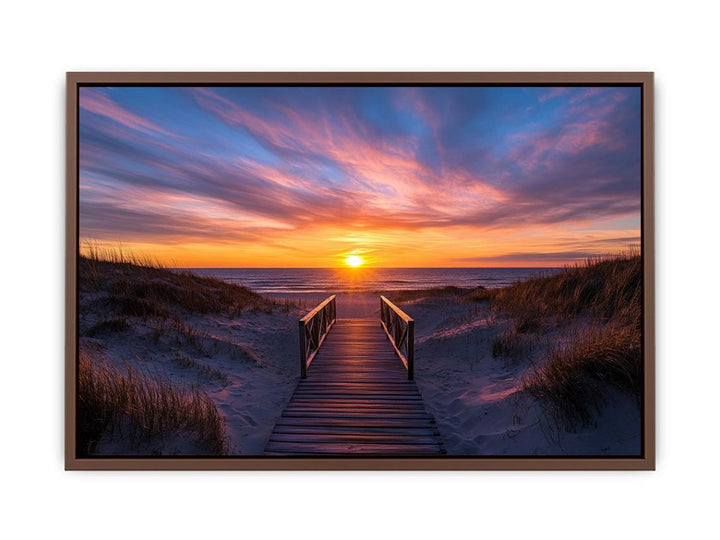 Beach Path Sunset  Poster