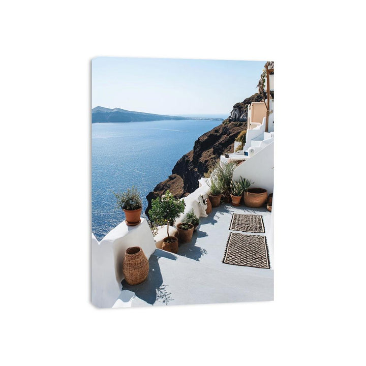 Terrace In Santorini Canvas Print