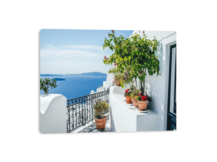 Santorini Terrace Canvas Print