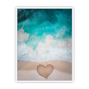 Love On The Beach Framed Print