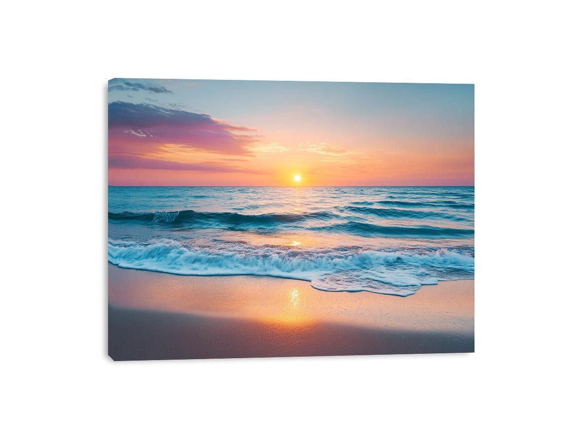 Sunlit Waves Canvas Print
