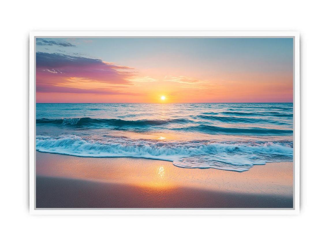 Sunlit Waves Framed Print