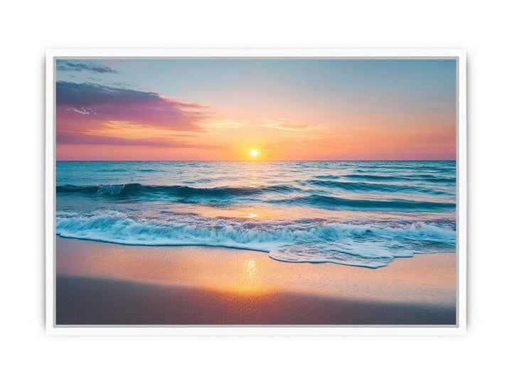 Sunlit Waves Framed Print