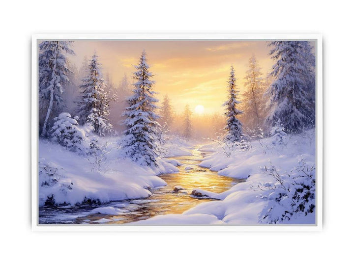 Landscape In Winter Framed Print