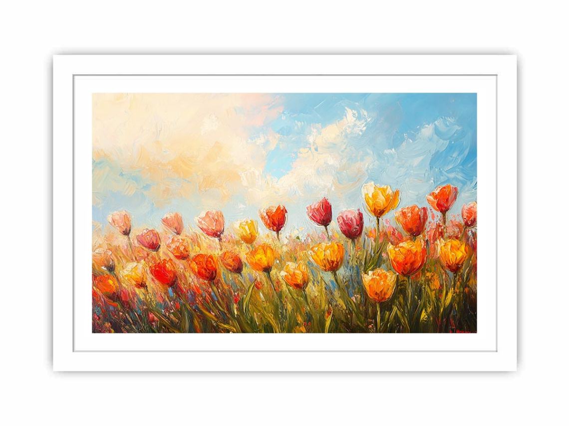 Floral Tulips Streched canvas