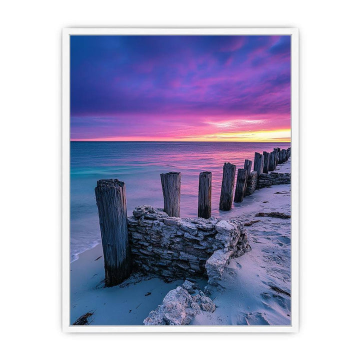 Sunset’s Gentle Palette Framed Print