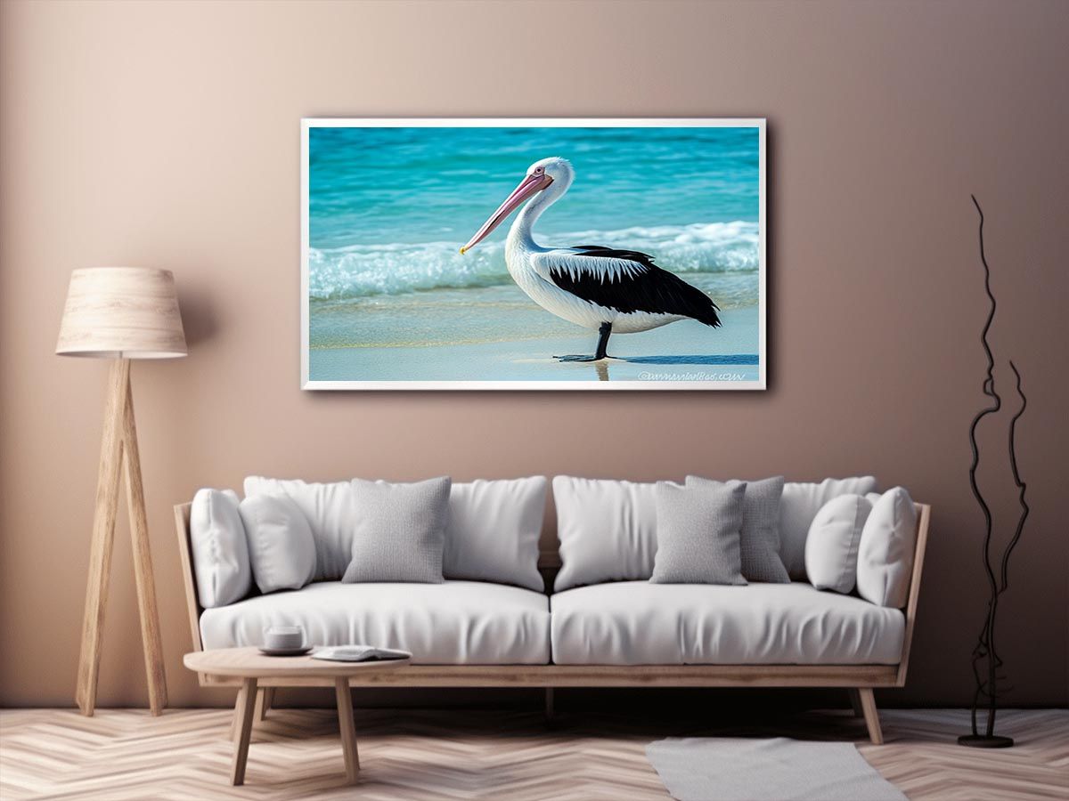 Pelican On Beach 