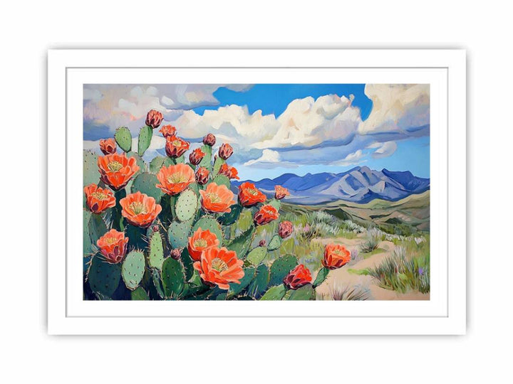 Blooming Cactus Streched canvas