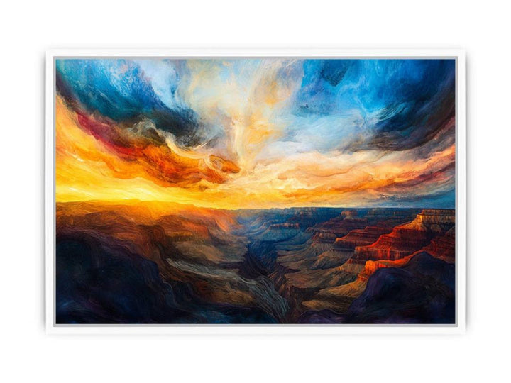 The Silence Of Depth And Sky Framed Print