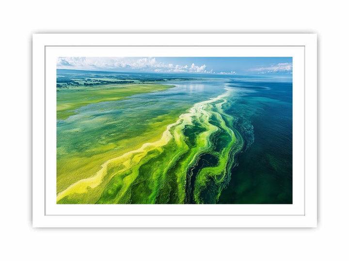 Beach Of Emerald Light Streched canvas