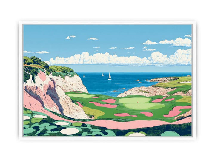 Mystic Beach In Bloom Framed Print