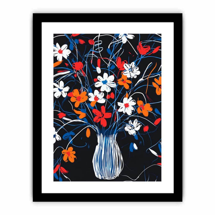 Vase Of Joyful Lines  Art Print