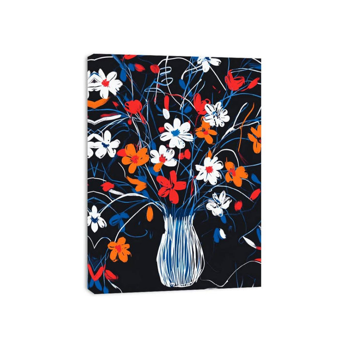 Vase Of Joyful Lines Canvas Print