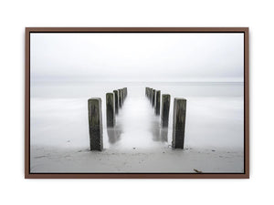Minimalist ocean posts artwork for modern office and bedroom decor