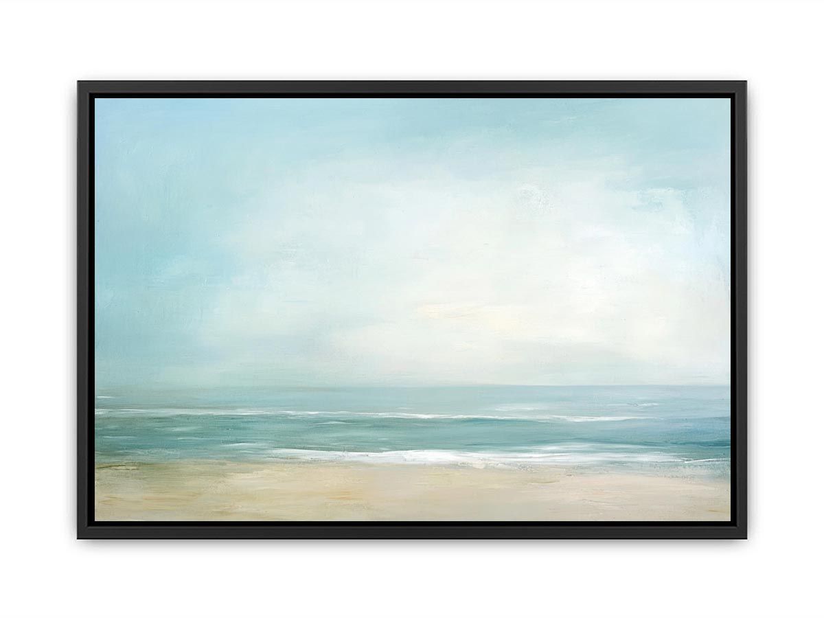 Minimalist ocean horizon artwork for calming bedroom and modern interior decor