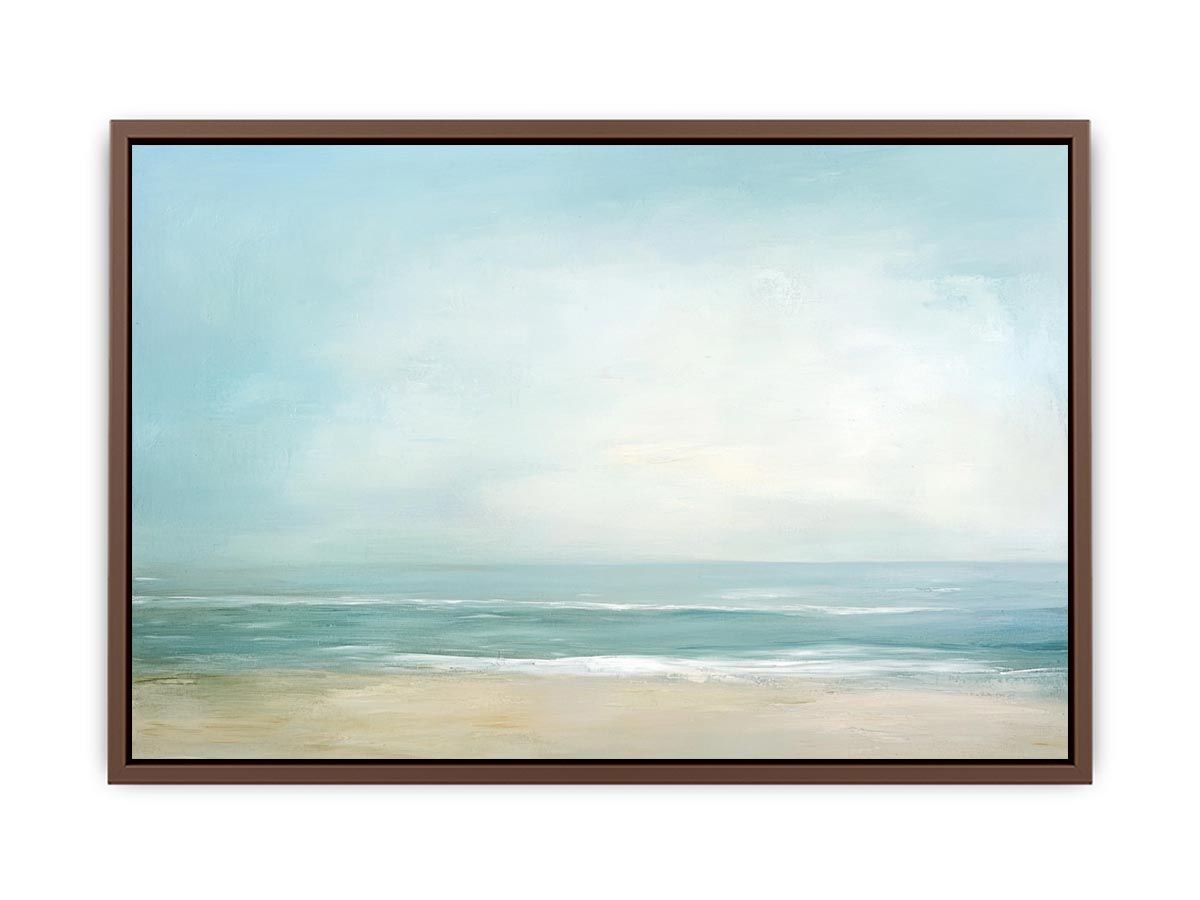 Minimalist ocean horizon artwork for calming bedroom and modern interior decor