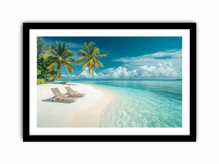 The Lonely Beach Chair  Art Print
