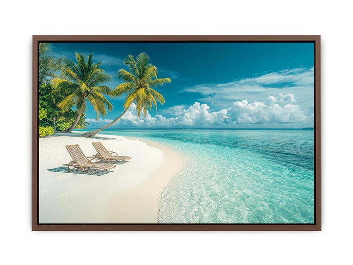The Lonely Beach Chair  Poster