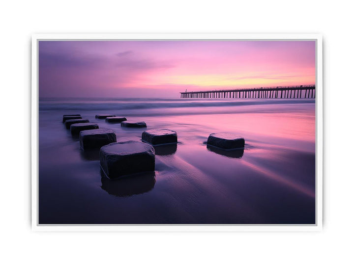 Chairs  On The Beach Framed Print