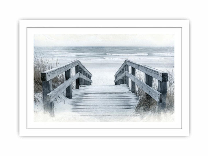 Barefoot On The  Beach Streched canvas
