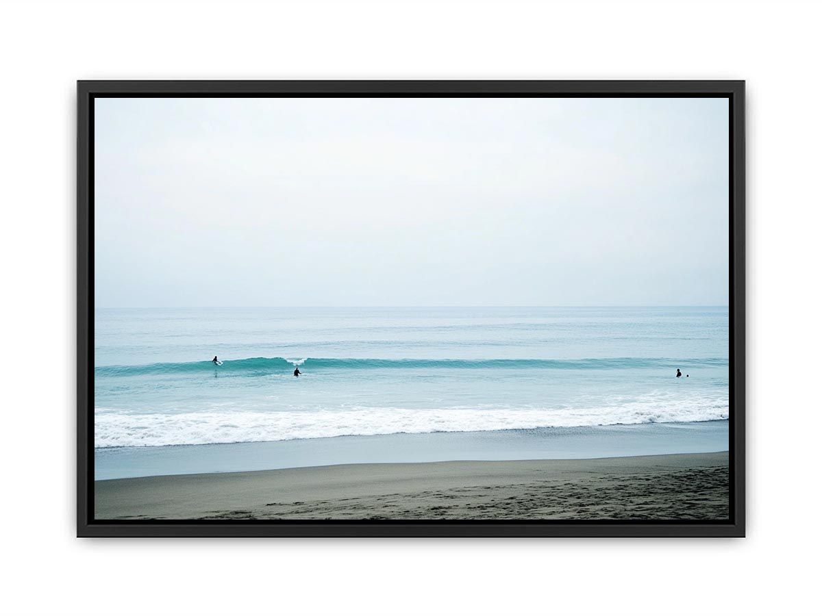 Minimalist ocean waves artwork for calming bedroom and office decor