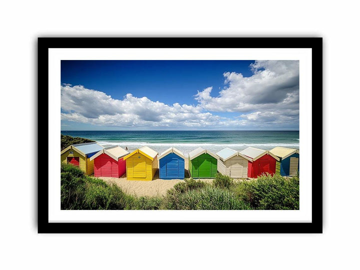 Beach Of Huts  Art Print