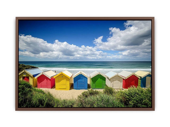 Beach Of Huts  Poster