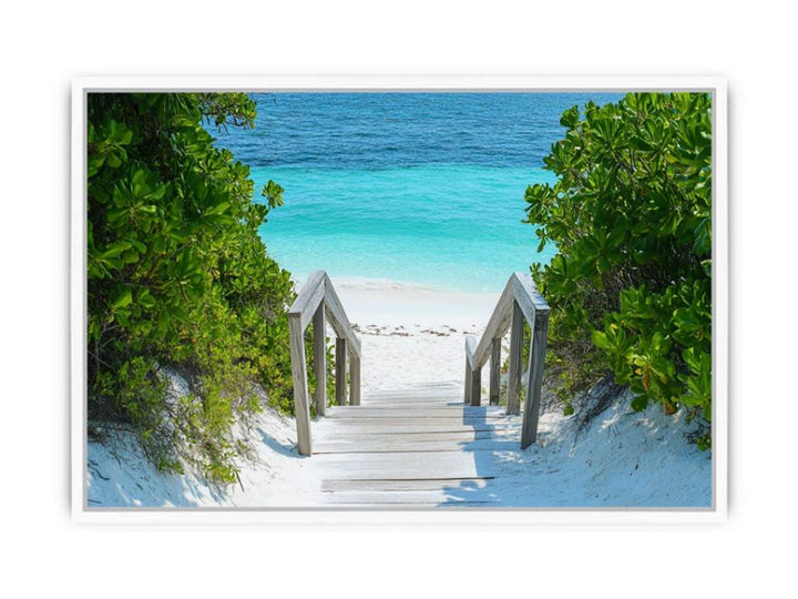 Way To The Beach Framed Print
