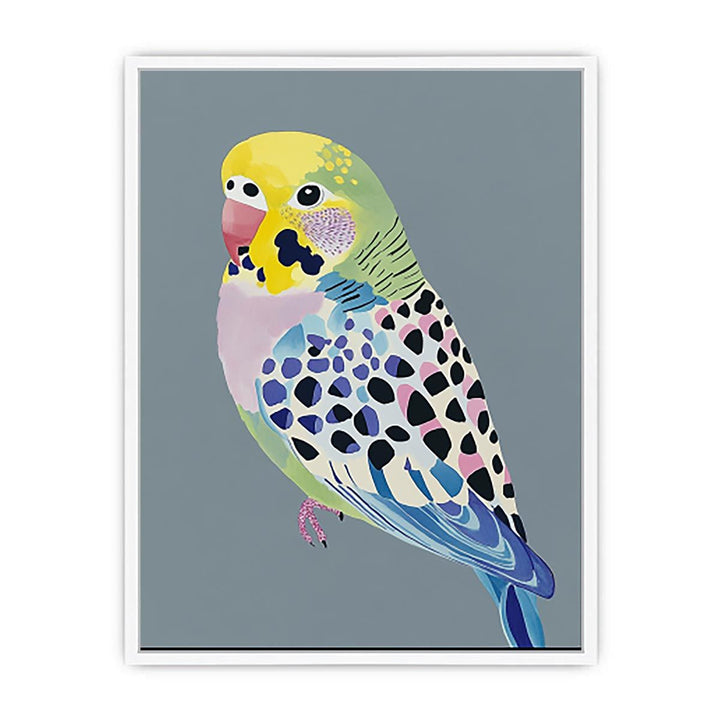 Green Budgie Framed Print