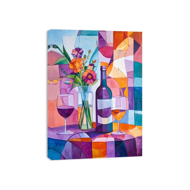 Wine On Table Canvas Print