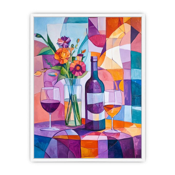 Wine On Table Framed Print