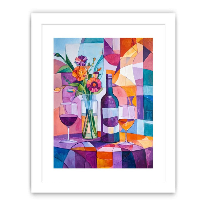 Wine On Table Streched canvas