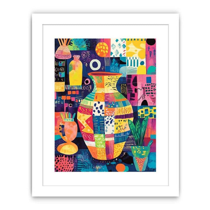 Colorful Vase Streched canvas
