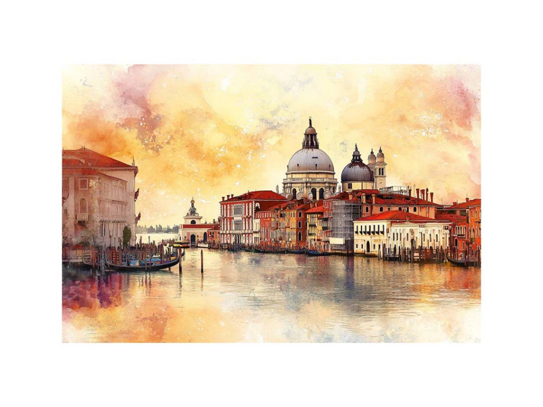 Venetian Sunset a warm Venice skyline