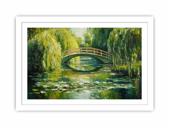 Water Lilly Pond Streched canvas
