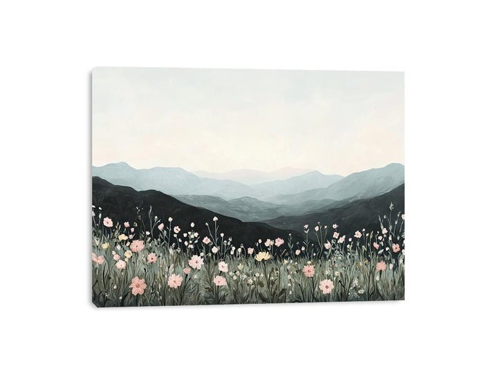 A Bloom Beyond The Hill Canvas Print