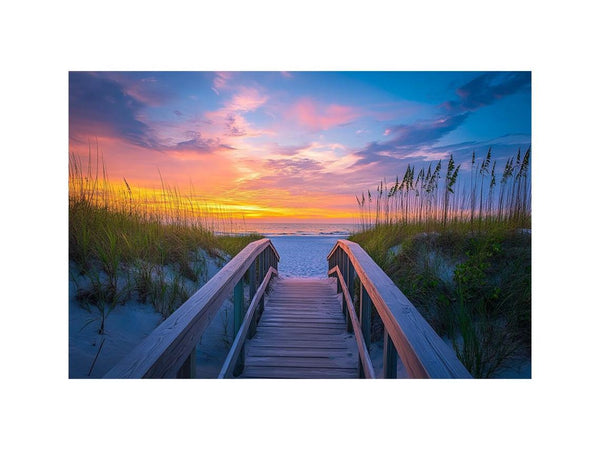Sunset Over Beach Path