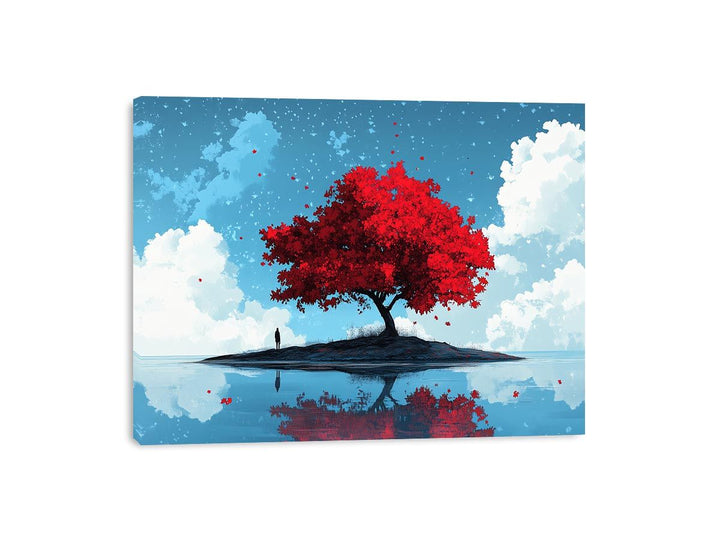 Maple Tree On Island Canvas Print