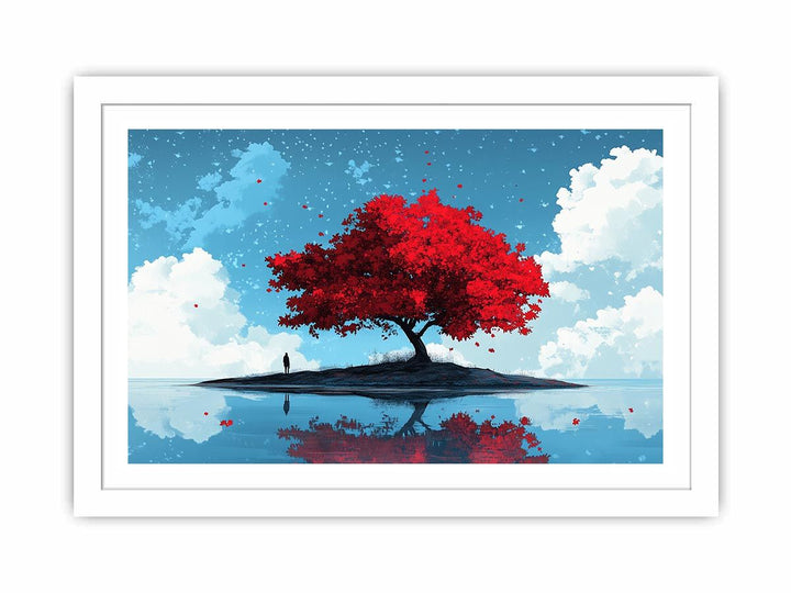Maple Tree On Island Streched canvas
