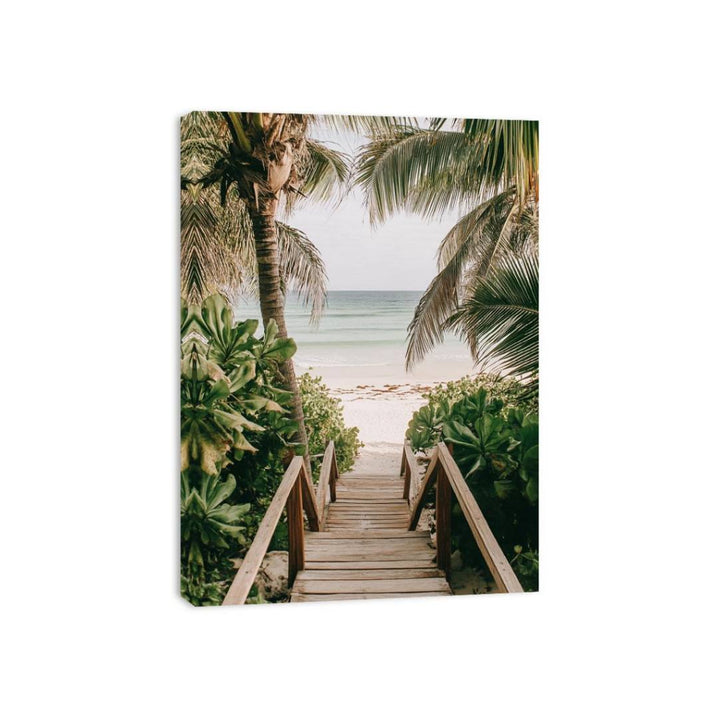 Stairs To Beach Canvas Print