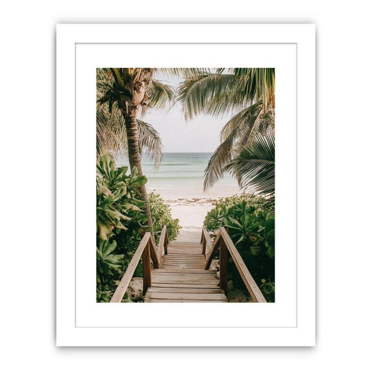 Stairs To Beach Streched canvas