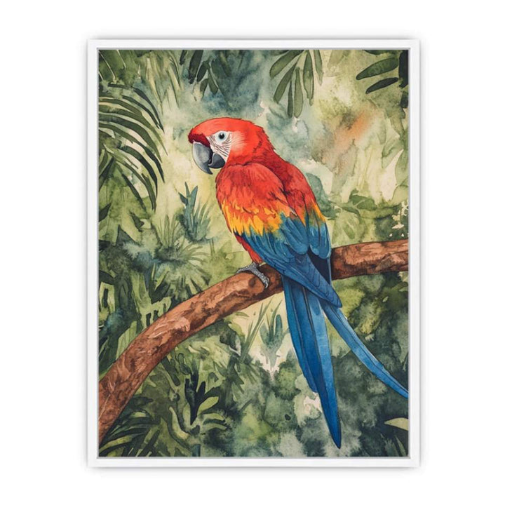 Crimson Sky Parrot Framed Print