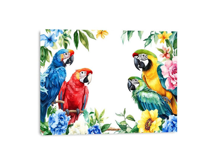 Parrot In The Canopy Canvas Print