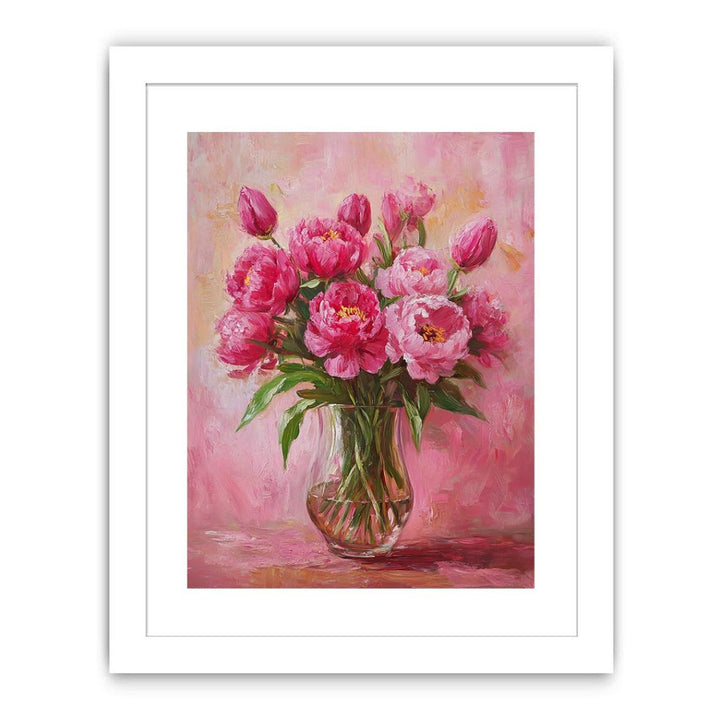 Whispers Of Peonies And Tulips Streched canvas