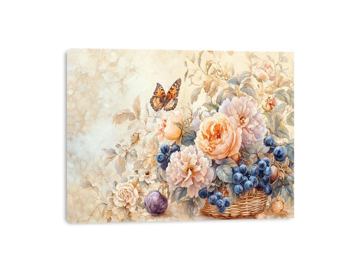 Butterfly Kissed Blossom Canvas Print