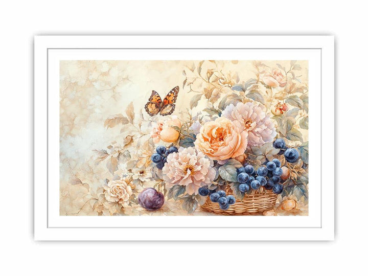 Butterfly Kissed Blossom Streched canvas